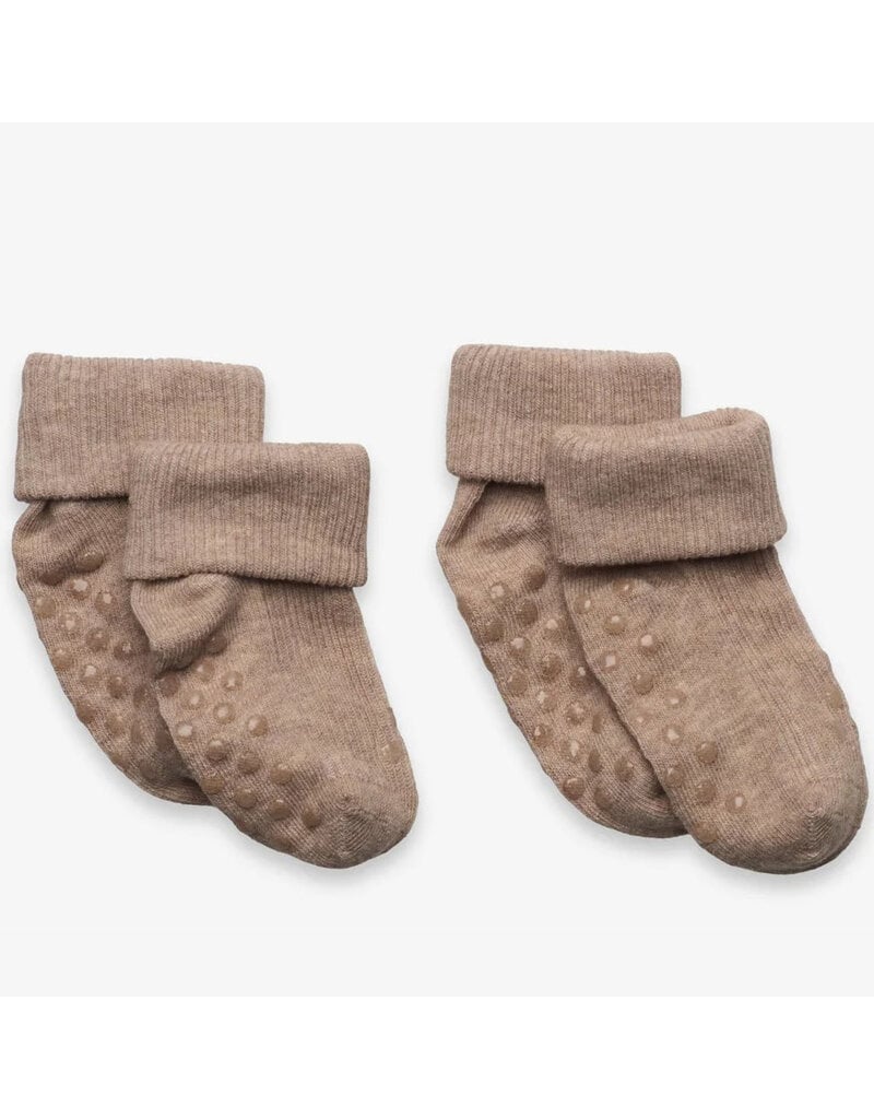 Silver Mink Ribbed Sock 2pk