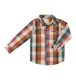 Me & Henry Atwood Woven Shirt Rust Madras