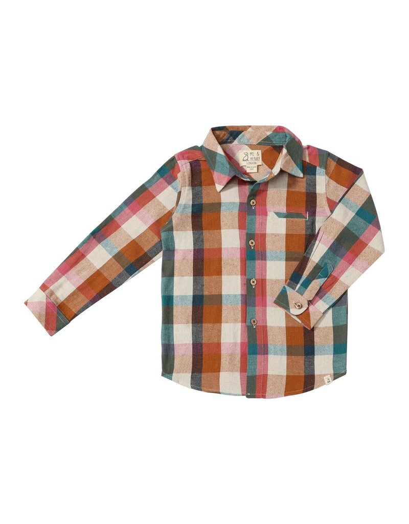 Me & Henry Atwood Woven Shirt Rust Madras
