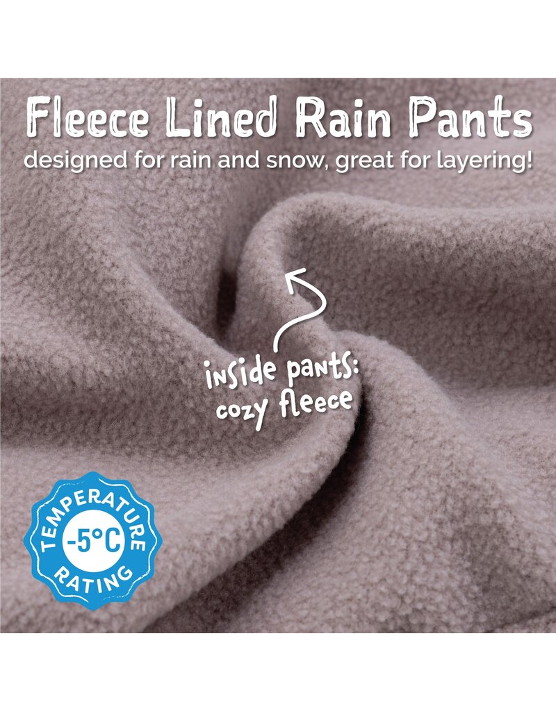 Jan and Jul Black Fleece Lined Rain Pants