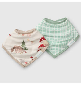Loulou Lollipop Muslin Bandana Bib Set, Forest Families, 2pk