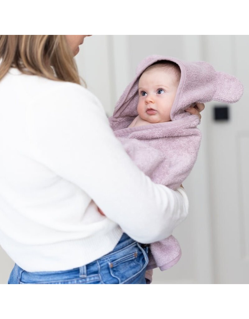 Bella Tunno Hooded Towel + Wash Mitt Set Orchid