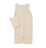 Bella Tunno Hooded Towel + Wash Mitt Set Linen