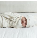Bella Tunno Rib Swaddle & Beanie Set, Linen