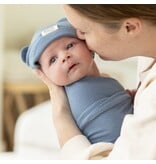 Bella Tunno Rib Swaddle & Beanie Set, Rain
