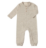 Me & Henry Mason Ribbed Henley Romper Grey