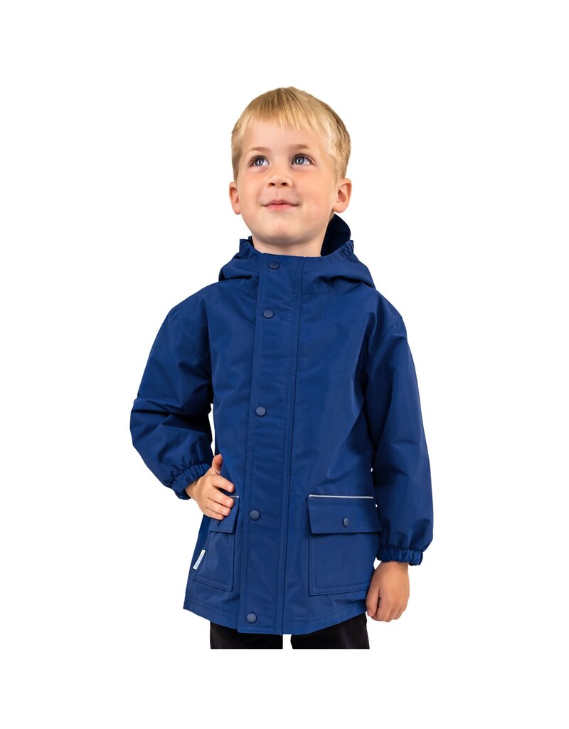 Jan and Jul Nebula Blue Cozy-Dry Rain Jacket (Fleece Lined)