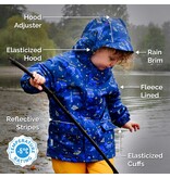 Jan and Jul Nebula Blue Cozy-Dry Rain Jacket (Fleece Lined)