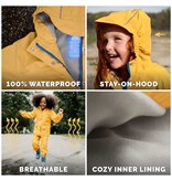 Jan and Jul Nebula Blue Cozy-Dry Rain Jacket (Fleece Lined)