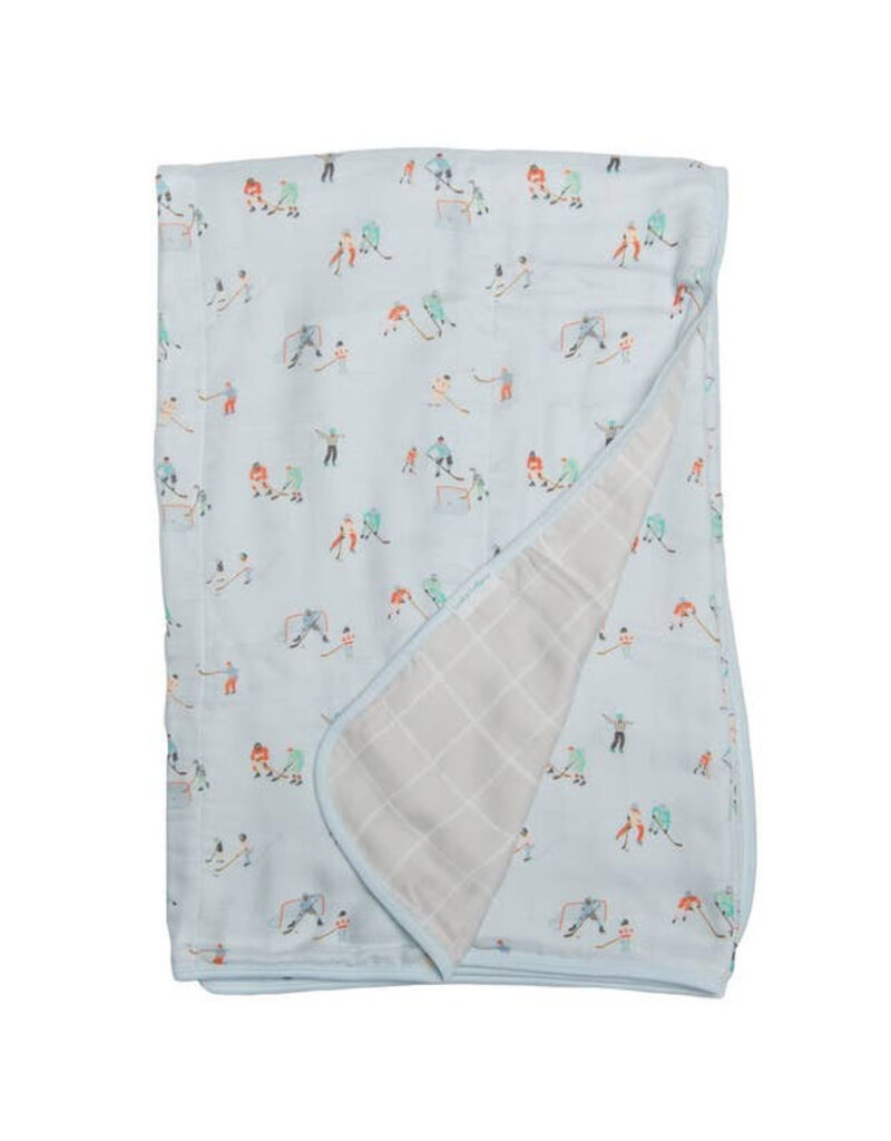 Loulou Lollipop Plush Bamboo Quilt - Ice Hockey