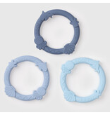 Loulou Lollipop Wild Teething Ring Set - Blue Fog