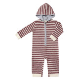 Me & Henry Stefano Hooded Romper Burgundy