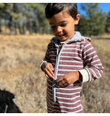 Me & Henry Stefano Hooded Romper Burgundy