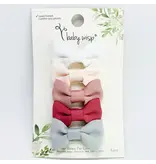 Baby Wisp Charlotte Bow Snap Clips 5pk - Wedding Bliss