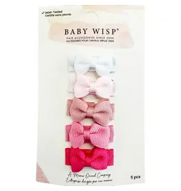 Baby Wisp Tuxedo Bow Clip 5pk Pinkie Promise