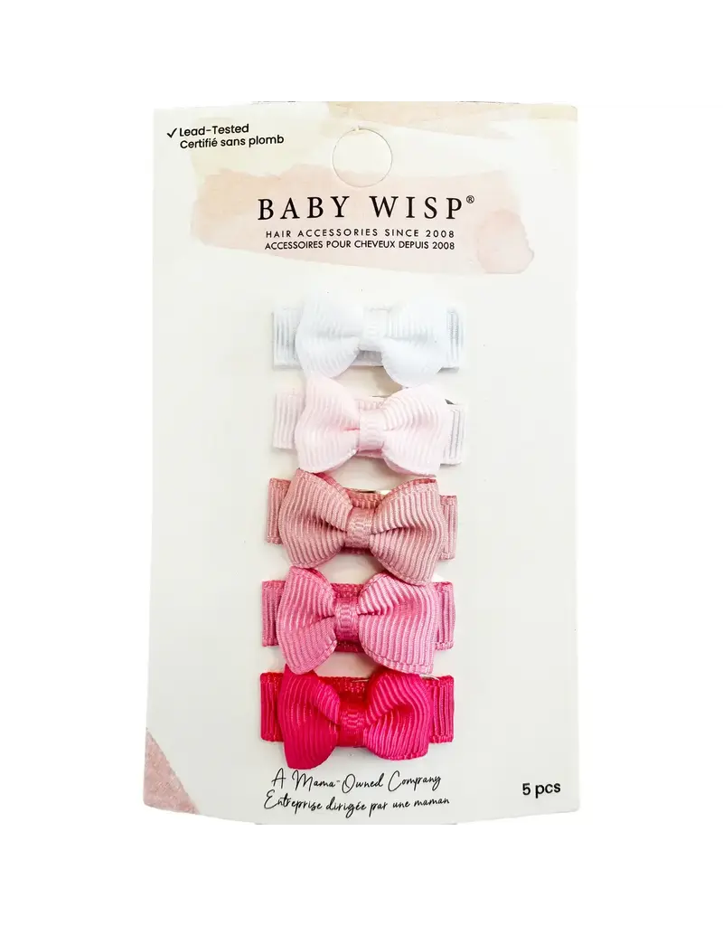 Baby Wisp Tuxedo Bow Clip 5pk Pinkie Promise