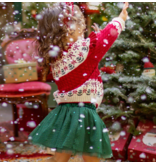 Souris Mini Green Sequin Toddler Skirt