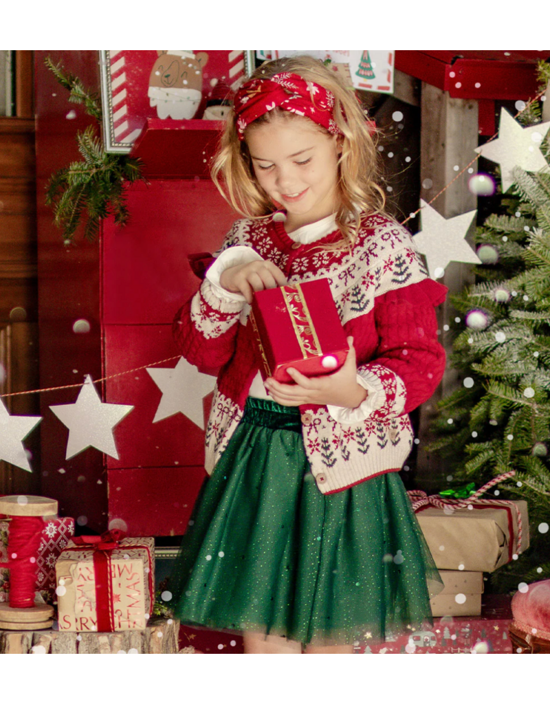 Souris Mini Green Sequin Skirt