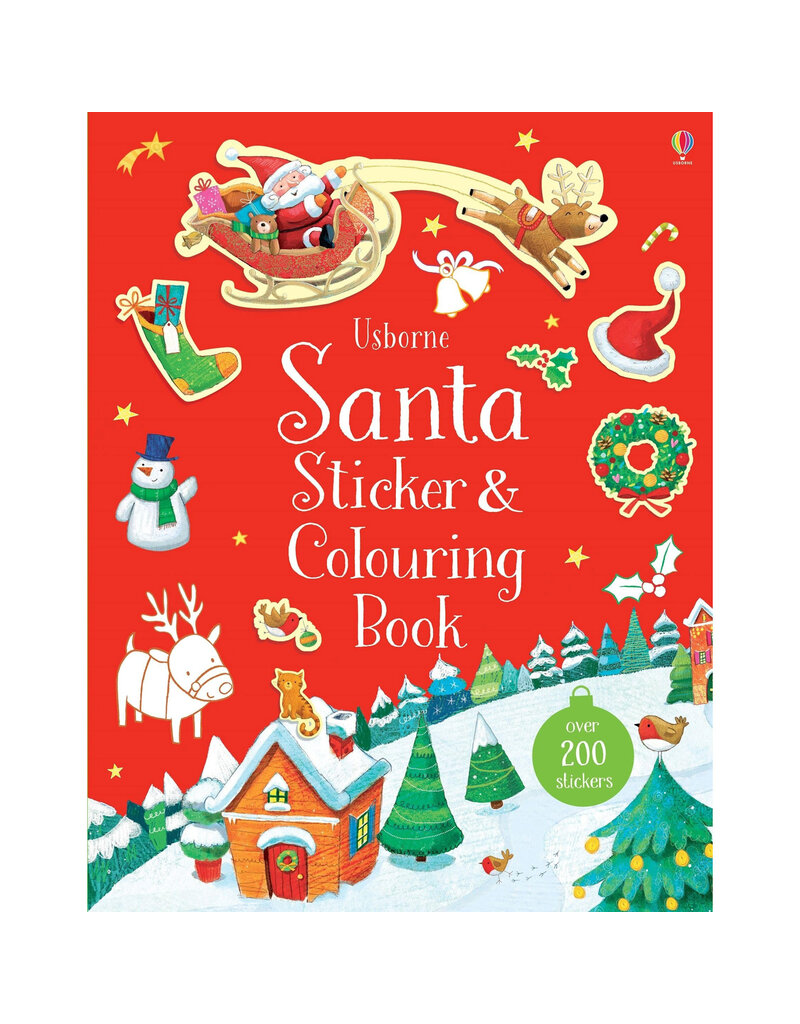 Usborne Santa Sticker & Colouring Book 3y+