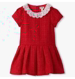 Hatley Sparkle Boucle Pleated Lace Collar Dress Hatley Sparkle Boucle Pleated Lace Collar Dress