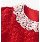 Hatley Sparkle Boucle Pleated Lace Collar Dress