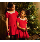 Hatley Sparkle Boucle Pleated Lace Collar Dress