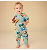 Tea Collection Vintage Cars Pocket Baby Romper