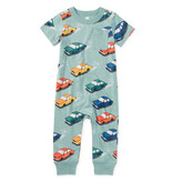 Tea Collection Vintage Cars Pocket Baby Romper