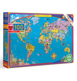 Eeboo World Map 100pc Puzzle 5y+