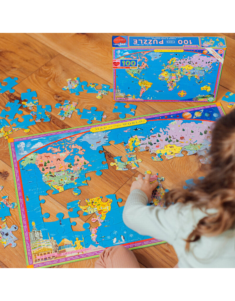 Eeboo World Map 100pc Puzzle 5y+