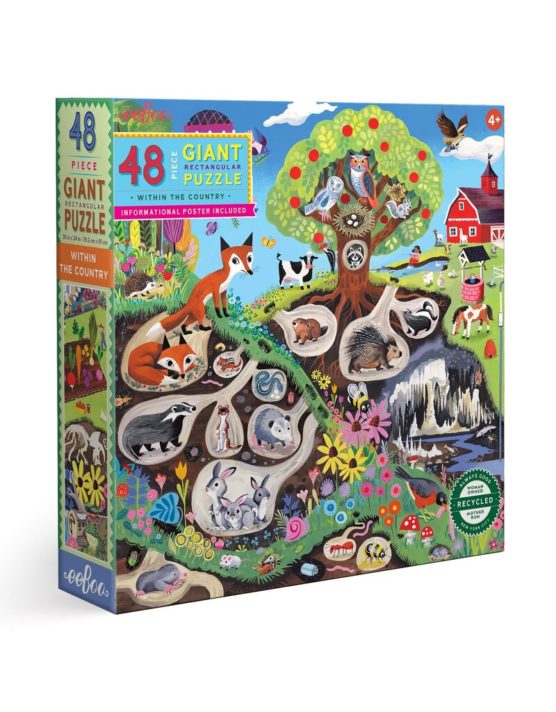 Eeboo Within the Country Giant Puzzle 48pc