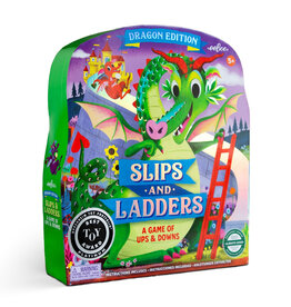 Eeboo Slips & Ladders Dragon Edition, Shaped Game 5y+