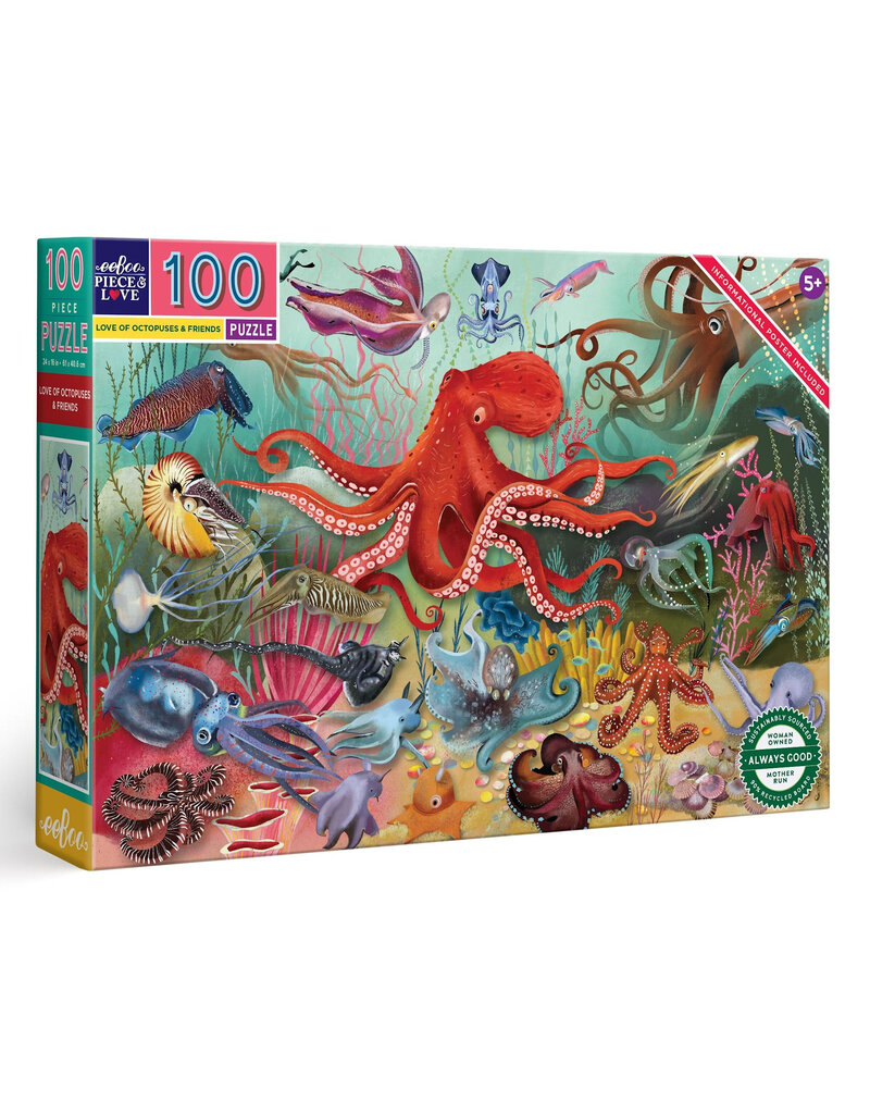 Eeboo Love of Octopuses 100pc Puzzle
