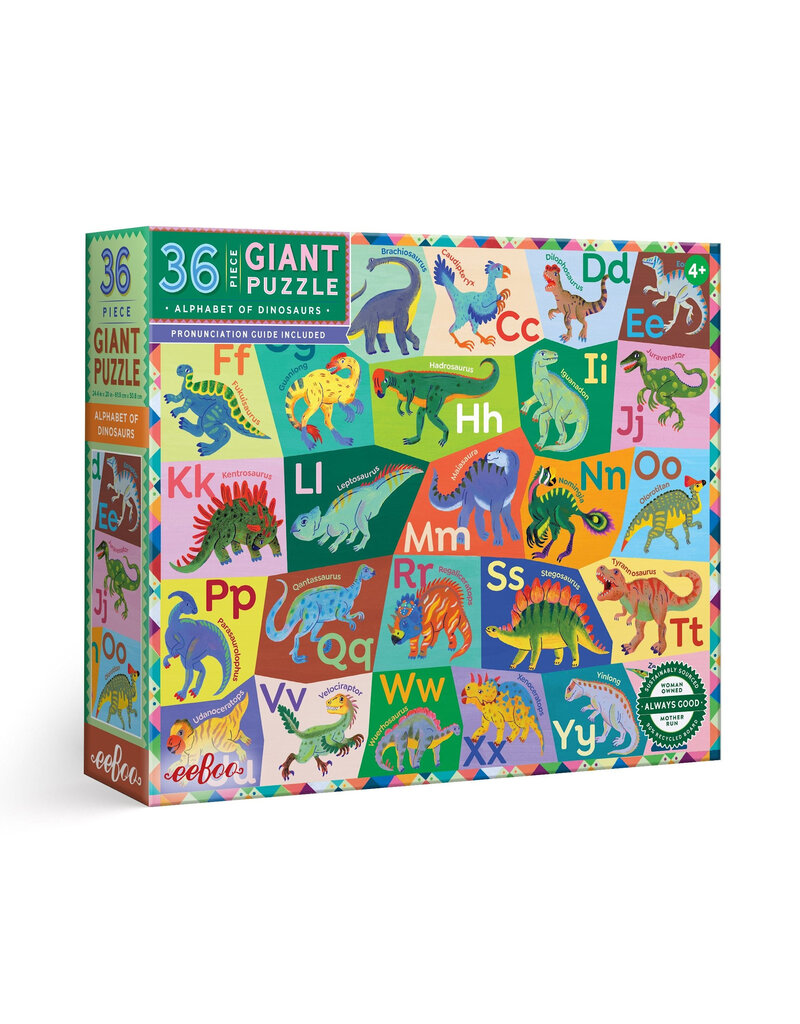 Eeboo Alphabet of Dinosaurs 36pc Puzzle
