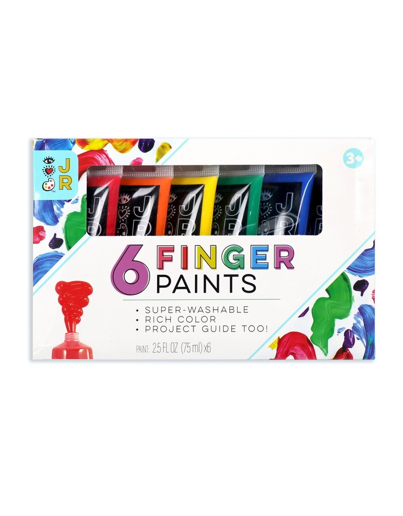 Bright Stripes Junior 6 Washable Fingerpaints