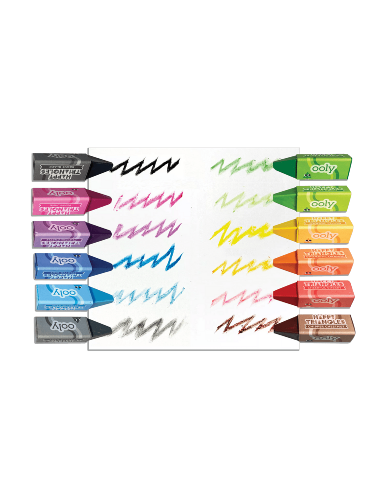 Ooly Happy Triangles, 12 Crayons