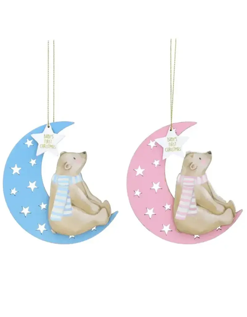Bear in Moon Ornament