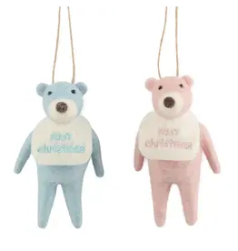 Felt 1st Christmas Bear Ornament