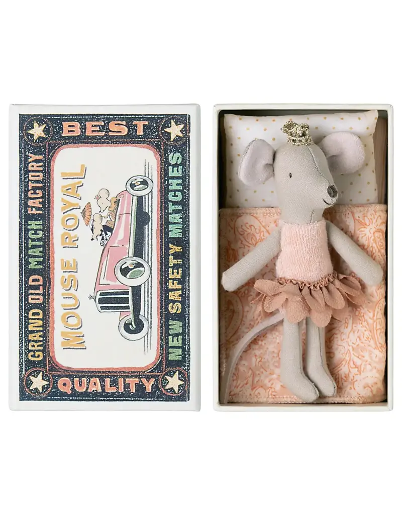 Maileg Princess mouse, Little Sister in Matchbox