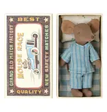 Maileg Mouse In Matchbox - Big Brother (Blue PJs)