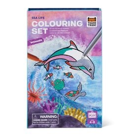 Tiger Tribe Shimmer Colouring Set - Sea Life 4y+