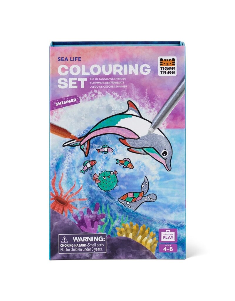 Tiger Tribe Shimmer Colouring Set - Sea Life