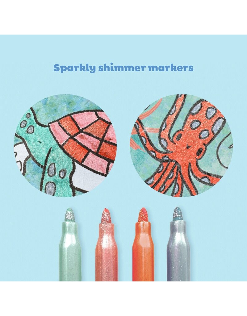 Tiger Tribe Shimmer Colouring Set - Sea Life