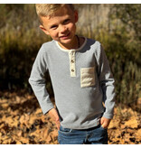 Me & Henry Linden Henley Grey/White