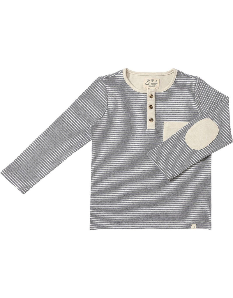 Me & Henry Linden Henley Grey/White