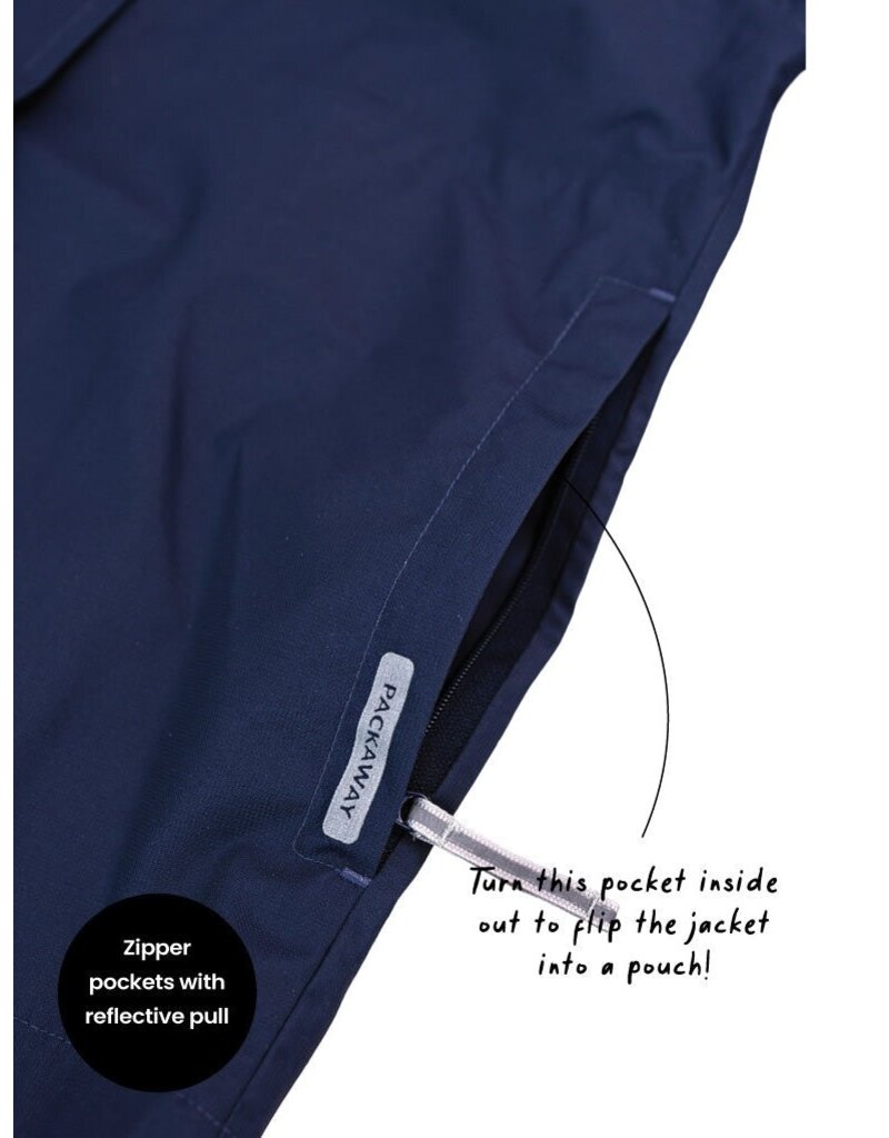 Therm 10K Packaway Rainshell, Navy