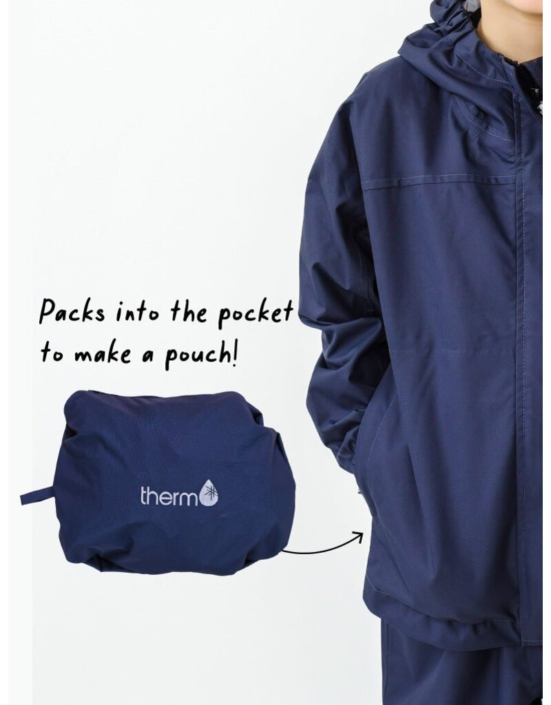 Therm 10K Packaway Rainshell, Navy