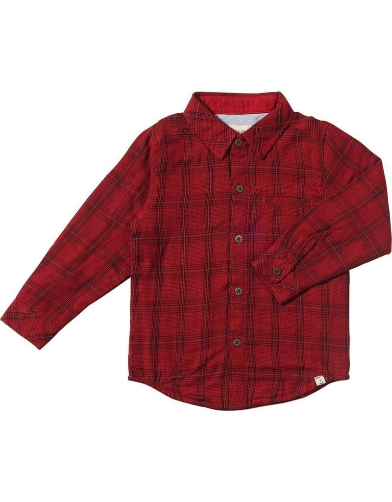 Me & Henry Atwood Woven Shirt Red/Black Micro Plaid