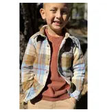 Me & Henry Adventurer Sherpa Lined Shirt Brown Plaid