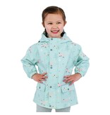 Jan and Jul Minty Forest Cozy-Dry Rain Jacket